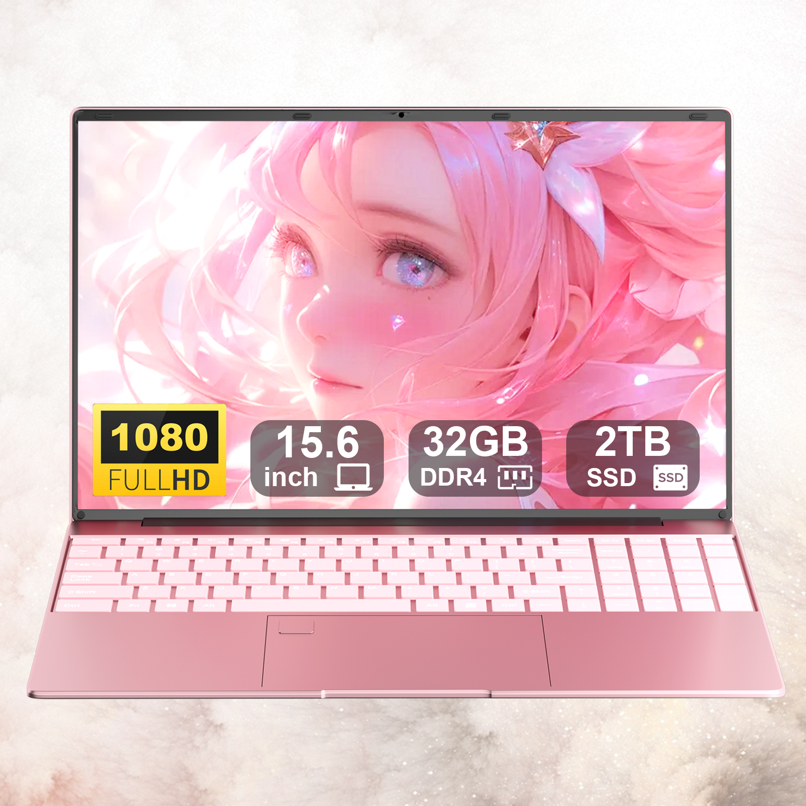 New 15.6" Laptop Intel Core i7-8650U 32GB 2TB Gaming PC Ultra Slim Office Study Computer PC Windows 11 Pro  1920*1080 HD