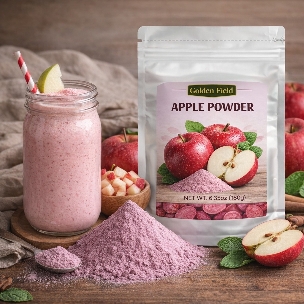 Apple Powder, Pure Fruit Powder, Freeze Dried, Additive-Free, Fine Powder, From Apples, 6.35oz