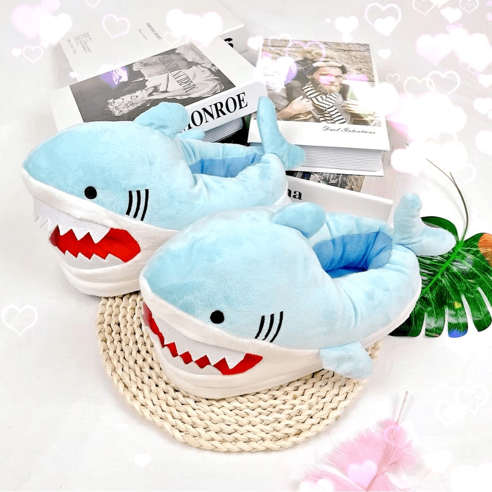 Boy Girl Shark Size 18A 22 Shark Quality Sole with Anti-Skid Plush Baby Girl Children's Slippers
