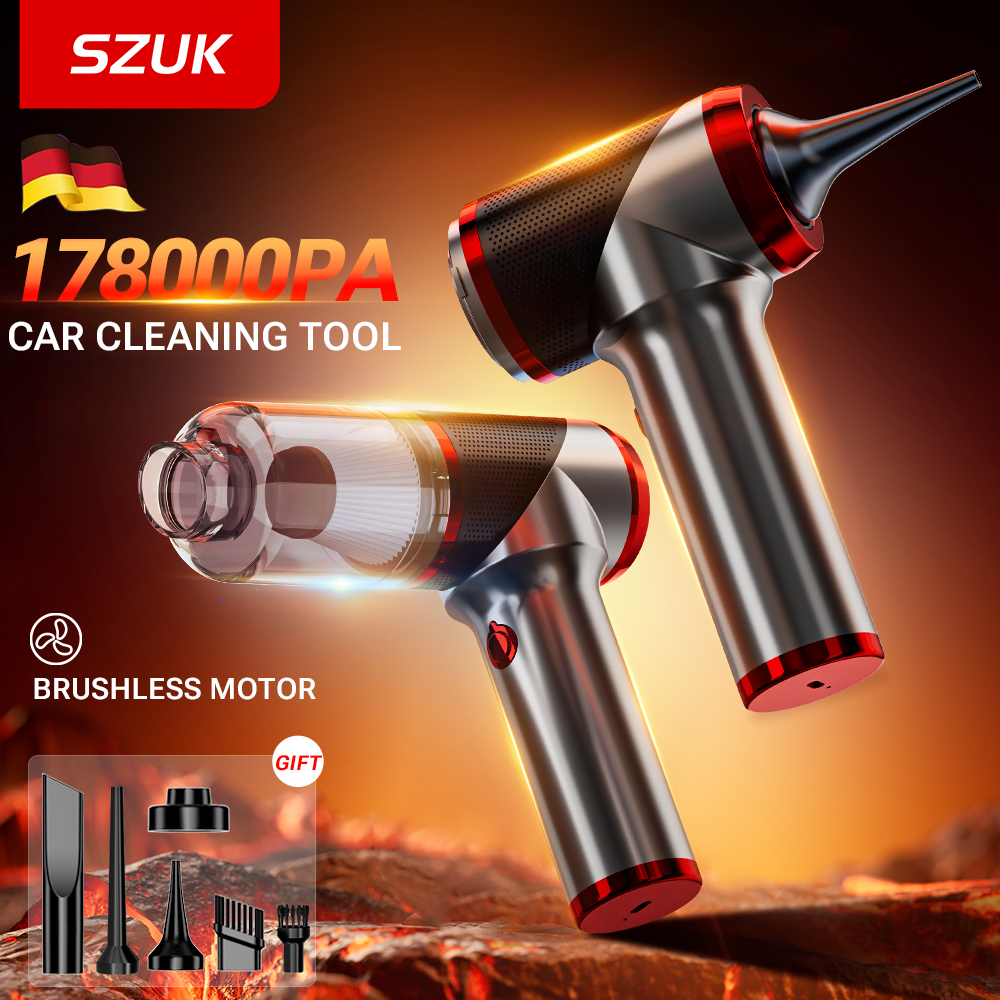 SZUK-aspiradora de mano inalámbrica para coche, minimáquina de limpieza potente, portátil, 178000Pa mini aspiradora aspiradora de mano Potente aspiradora aspiradora para coche Limpiador inalámbrico para coche