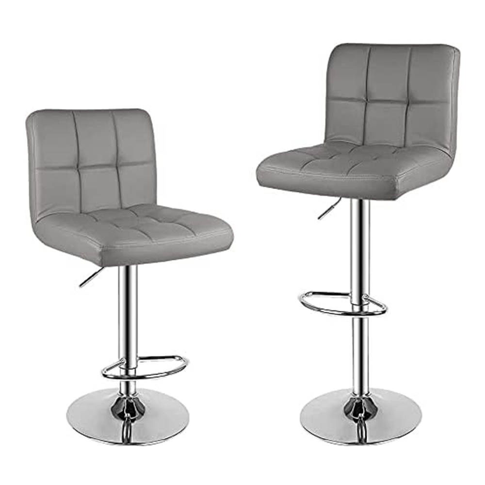 2pcs Barstool,Bar Stools Set PU Leather Swivel Height Adjustable Bar Chairs For Breakfast Counter, Kitchen and Home Barstools