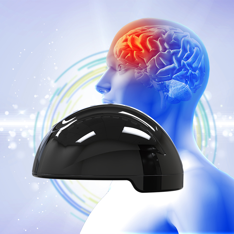 Casque cérébral de photobiomodulation, Machine de luminothérapie Led infrarouge 810nm pour la récupération du cerveau et le bien-être mental