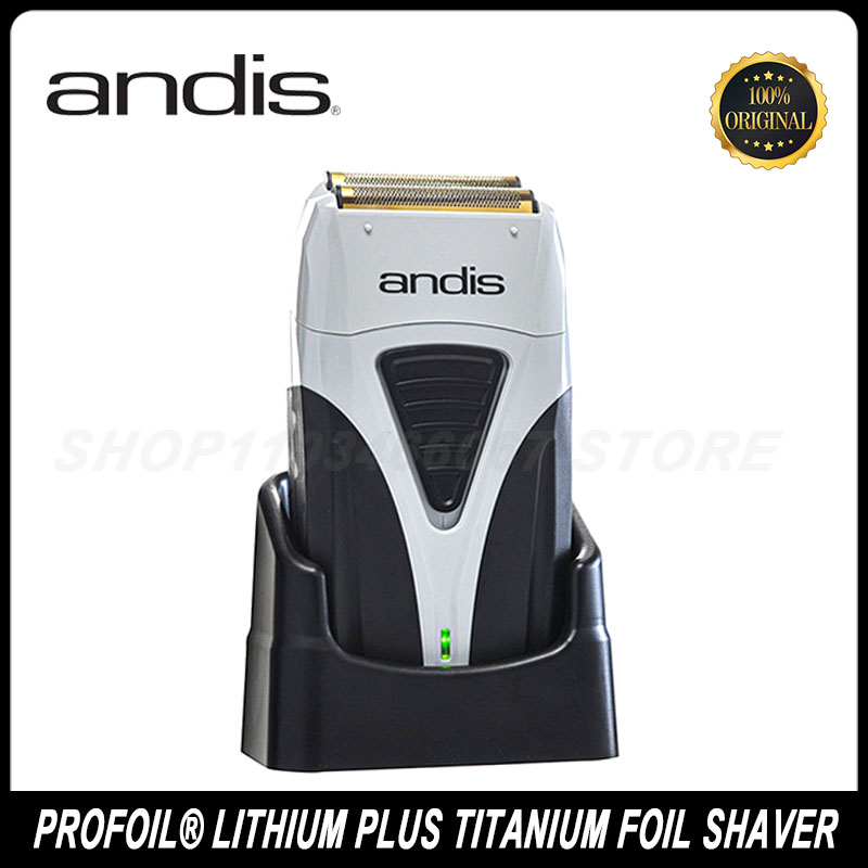 Original Andis Profoil Lithium Plus 17205 barbero Limpieza del cabello Afeitadora eléctrica para hombres barba rechoncha maquinilla de afeitar máquina de afeitar calva