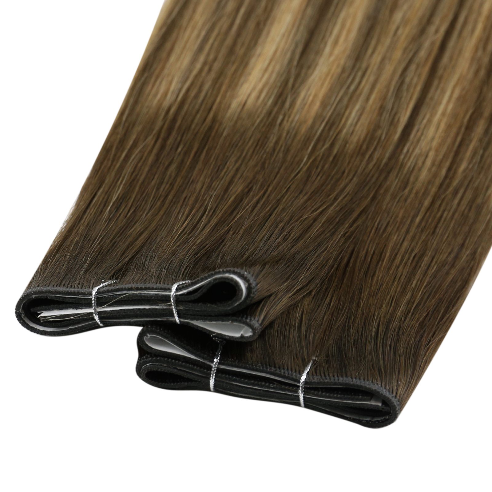 Moresoo Wide Tape in Haarverlängerungen, langer Schuss, Remy-Tape im Schusshaar, 50 g, einteilige Nagelhaut, doppelseitig klebend, breiter PU-Schuss