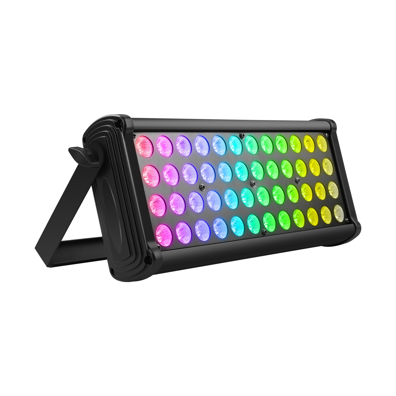 ไฟติดผนังเอฟเฟกต์สายรุ้ง48LED 3 in 1สีผสมไฮไลท์ LED ไฟโปรเจคเตอร์สำหรับอาคารภายนอกอาคารกลางแจ้ง
