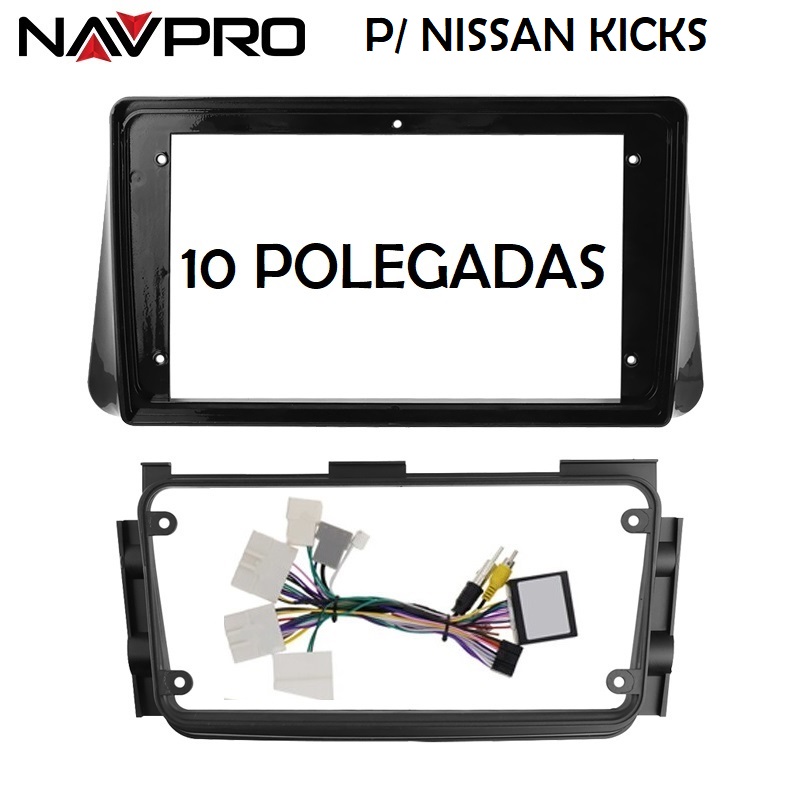 Untuk NISSAN KICKS 2019-2023 10 inci bingkai dan kabel penghubung untuk NAVPRO CASKA instalasi pusat Multimedia
