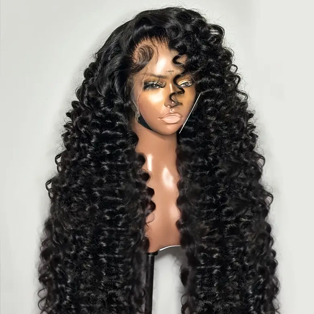 Parrucche Frontali in Pizzo con Onde Profonde e Ricci Sciolti, Densità 250%, Capelli Umani Vergini Brasiliani, Trasparenti HD 13x4 13x6