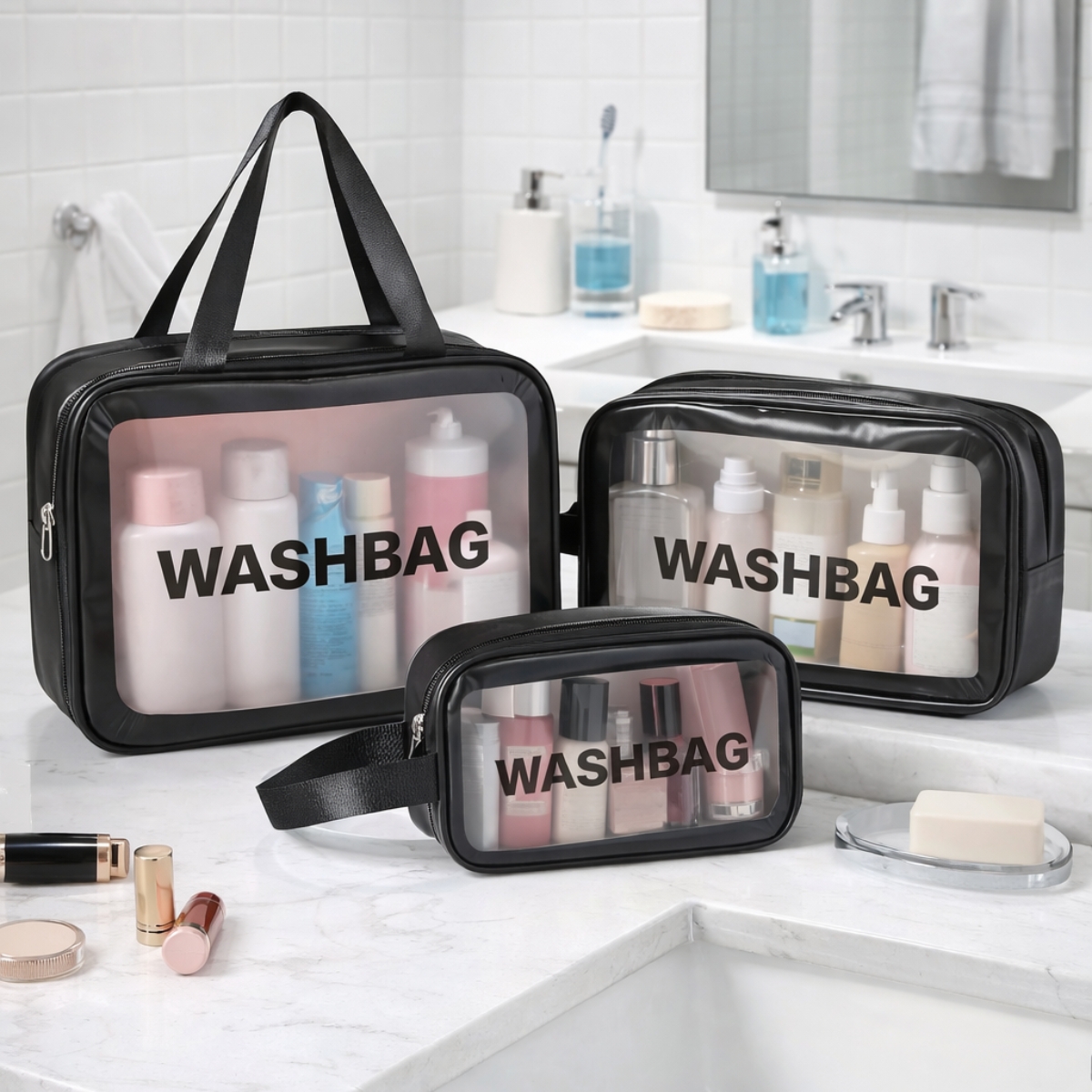 3 Necessaire Kit Makeup Organisator Tas Vrouwelijke Objecten Mannelijke Grote Persoonlijke Hygiëne