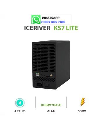 HD. Novo ICERIVER KS7 LITE Profissional para Mineração Kaspa 4.2TH com Fonte de Alimentação Original Incluída