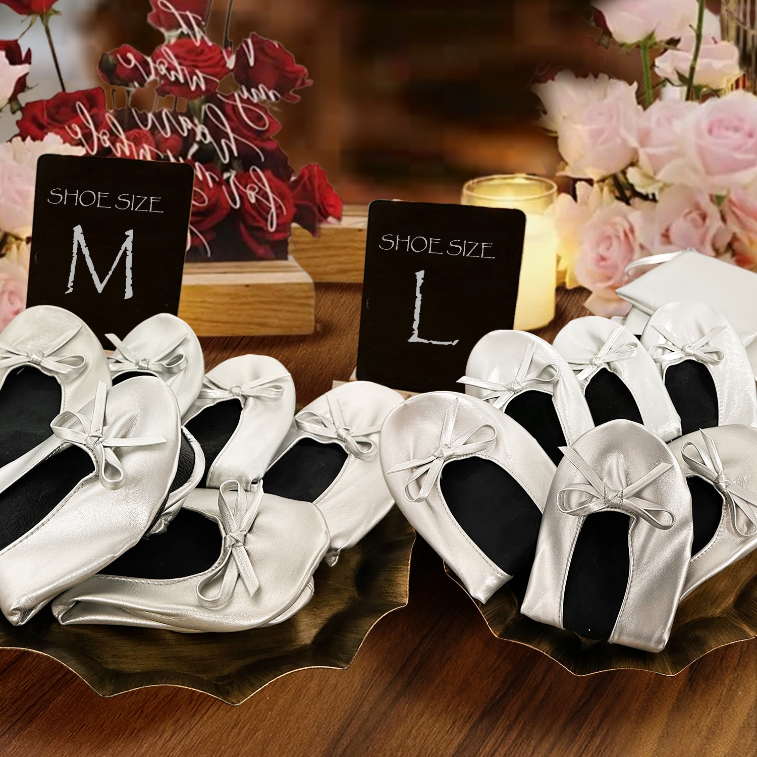 Sapatilhas de balé portáteis dobráveis femininas sola macia roll up chinelos deslizamento confortável sapatos planos para viagens casamento com saco