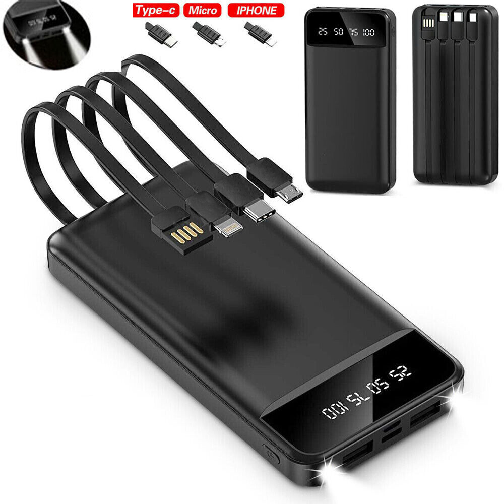 Power Bank Pack 30000mAh, cargador rápido, batería externa de 4 USB para teléfono móvil, recién llegado, envío rápido, Reino Unido