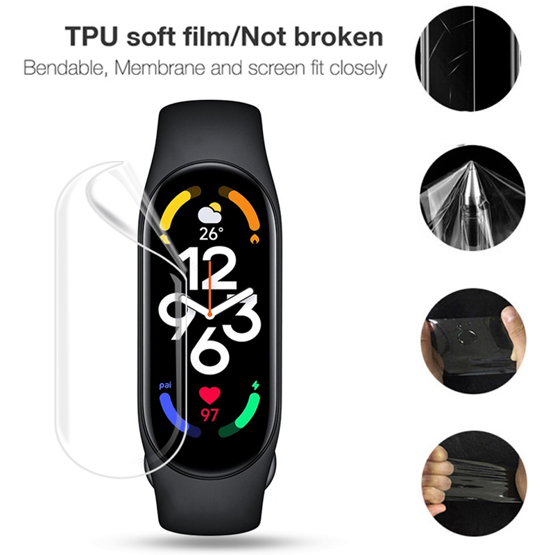 # StudioShopSP Película TPU Gel para Xia o mi Mi Band 7, mi Smart Band 7 c/ 2 un + Tücher keine Brasil