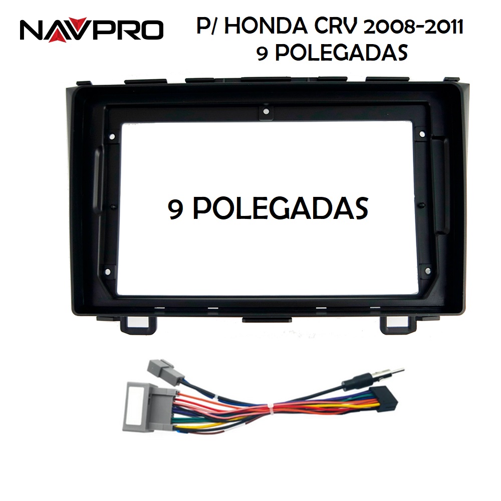 Para HONDA CRV 2008-2011 9 POLEGADAS Moldura e cabos de conexao para instalación de multimidia central NAVPRO CASKA