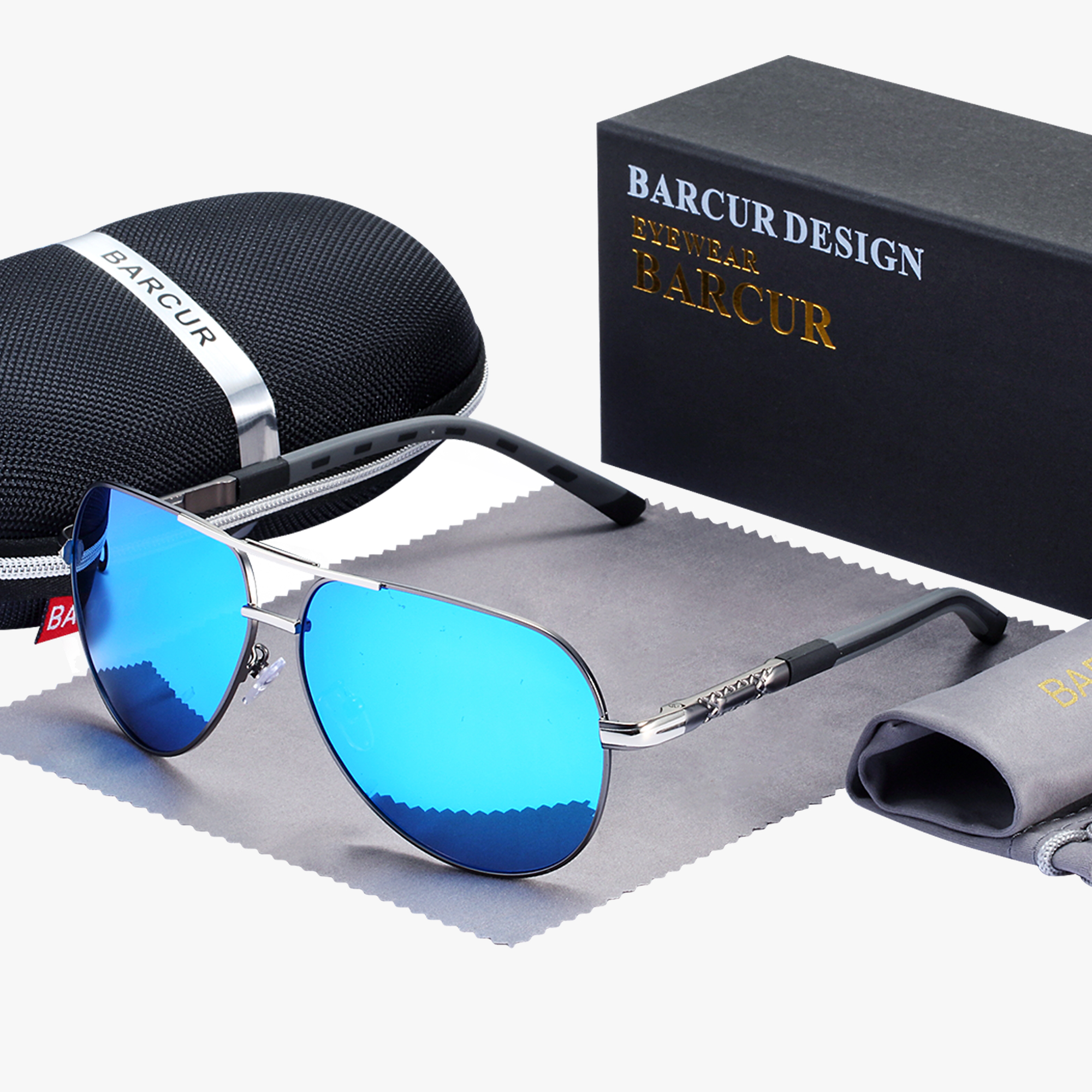BARCUR Occhiali moda Hot Style Occhiali da sole da uomo Polarizzati Protezione UV400 Guida Vetro solare Maschile Oculos De Sol