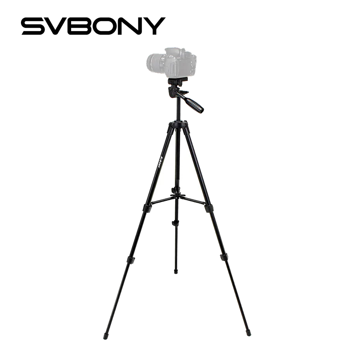 Trípode Svbony portátil de 49 ", ligero de aluminio de viaje para cámaras DSLR, mira telescópica de vídeo con bolsa de transporte SV101