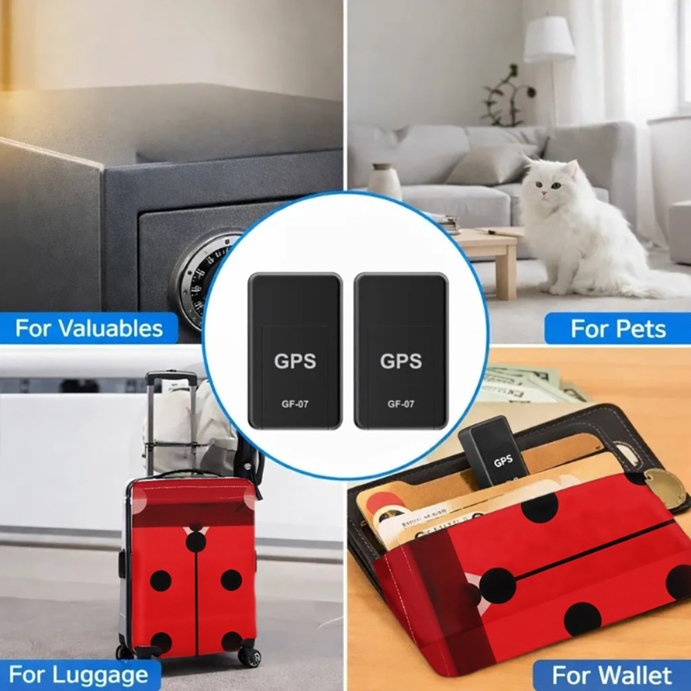 Mini localizador GPS - Dispositivo de rastreamento GPS em tempo real, dispositivo antifurto para rastreamento de animais de estimação, cartão SIM e cartão de memória não incluídos, adequado para rastreamento de localização, rastreamento de familiares e lo