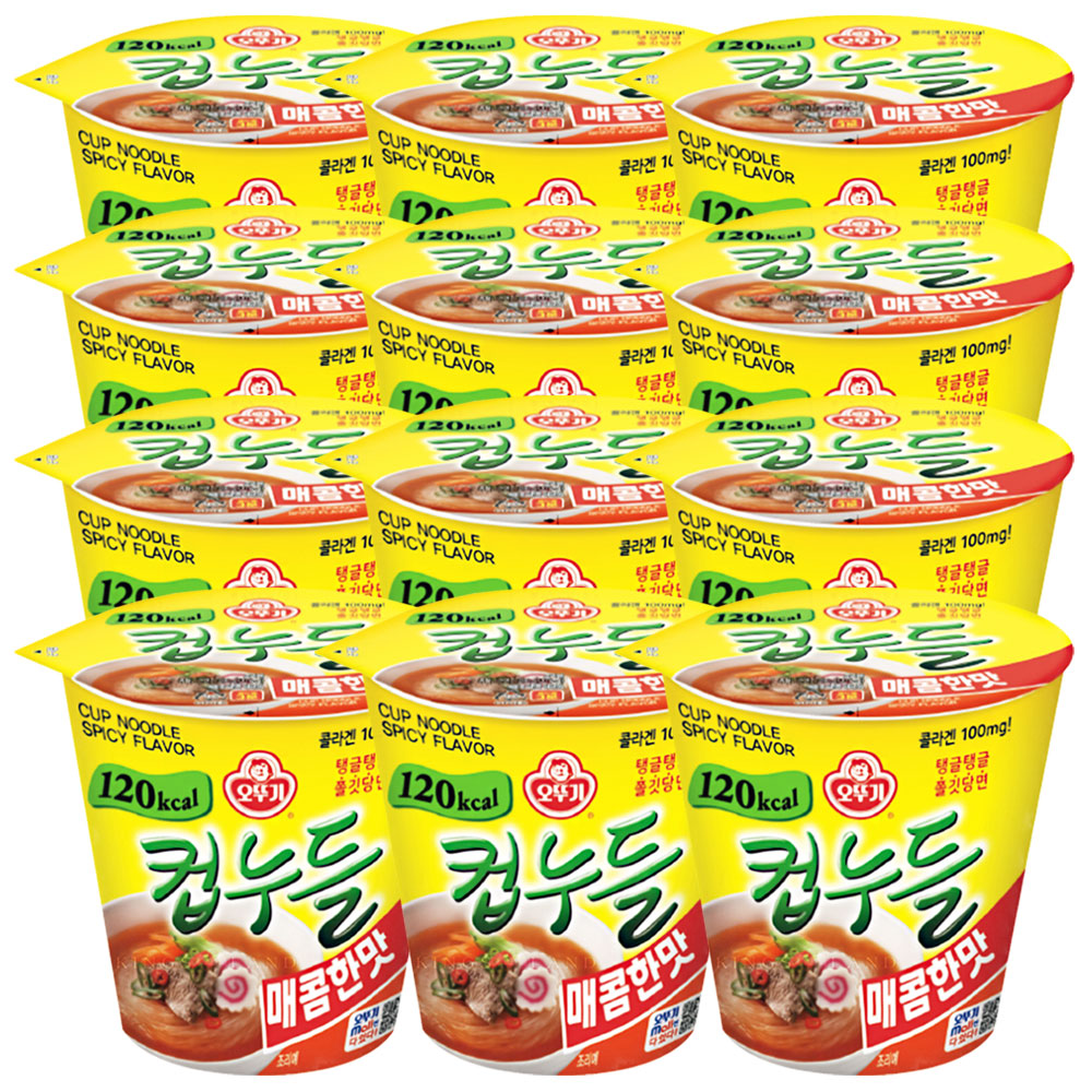 오뚜기 컵누들 매콤한맛 37.8g 12개