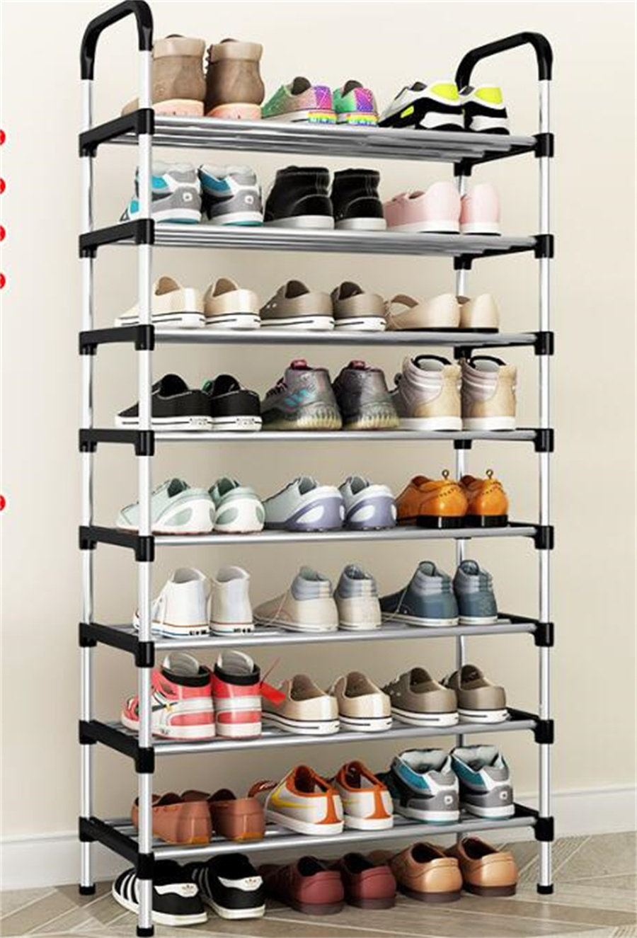 Zapatero estantes Organizadores de calzado de 3 5 8 niveles, accesorio estante organizador de zapatos,Zapatero sencillo de plástico multicapa, estante de almacenamiento de zapatos económico y resistente para el hogar