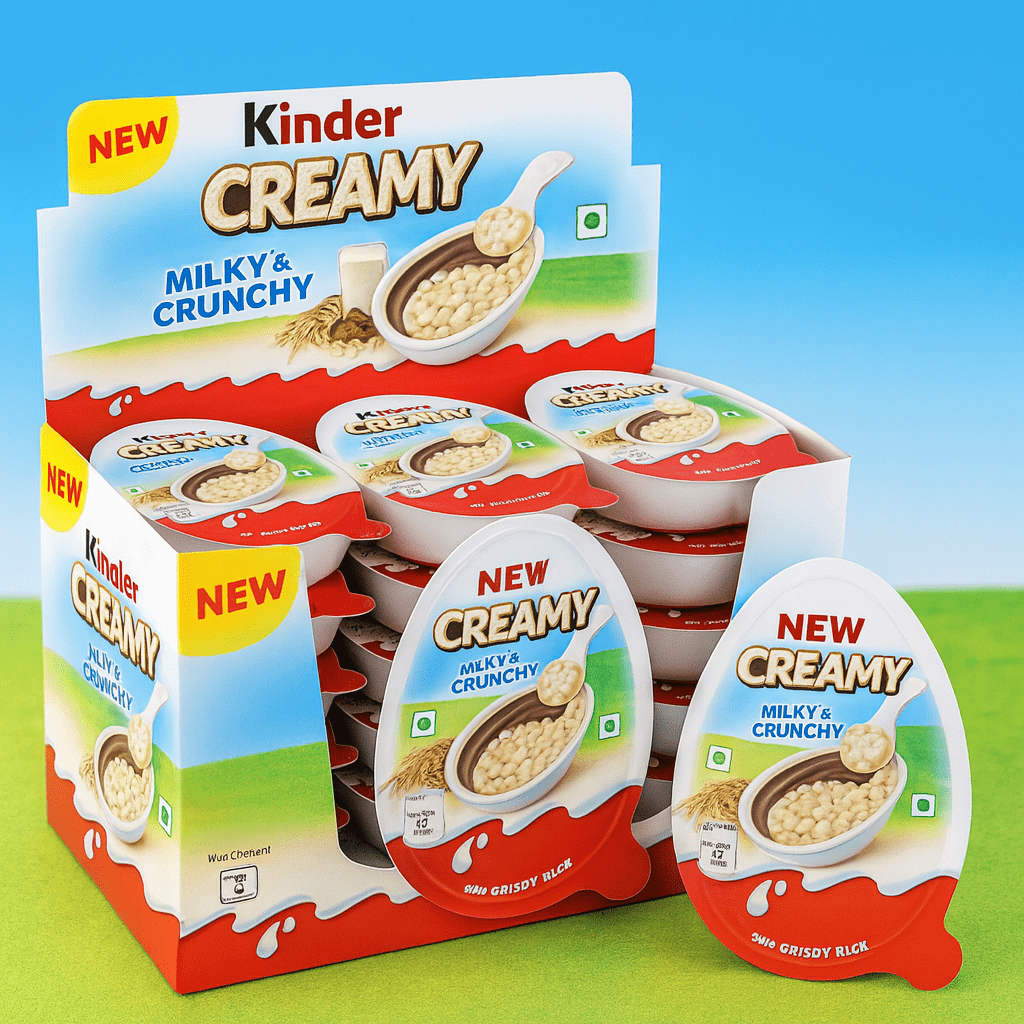 Kinder Creamy Milky & Crunchy 24er Pack 456g – 24 x 19g Schokoladensnack Großpackung