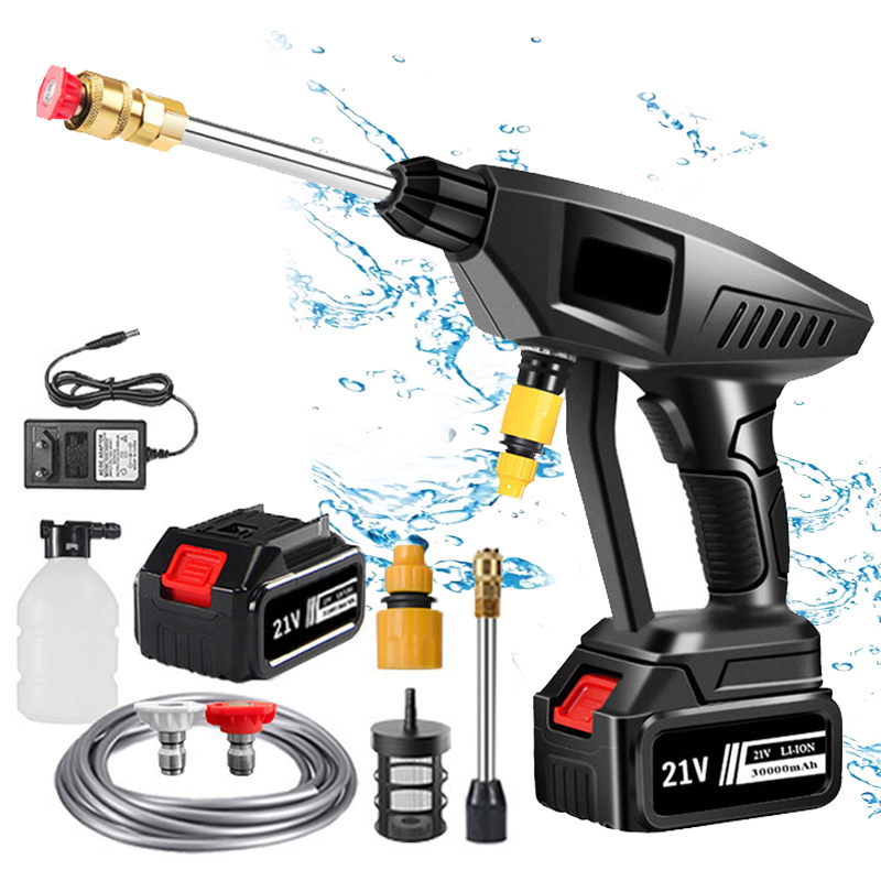 Pistola de agua pulverizadora inalámbrica para jardín, limpiador de alta presión de 60bar, 30000mAh, máquina de limpieza de agua para batería Makita de 18V
