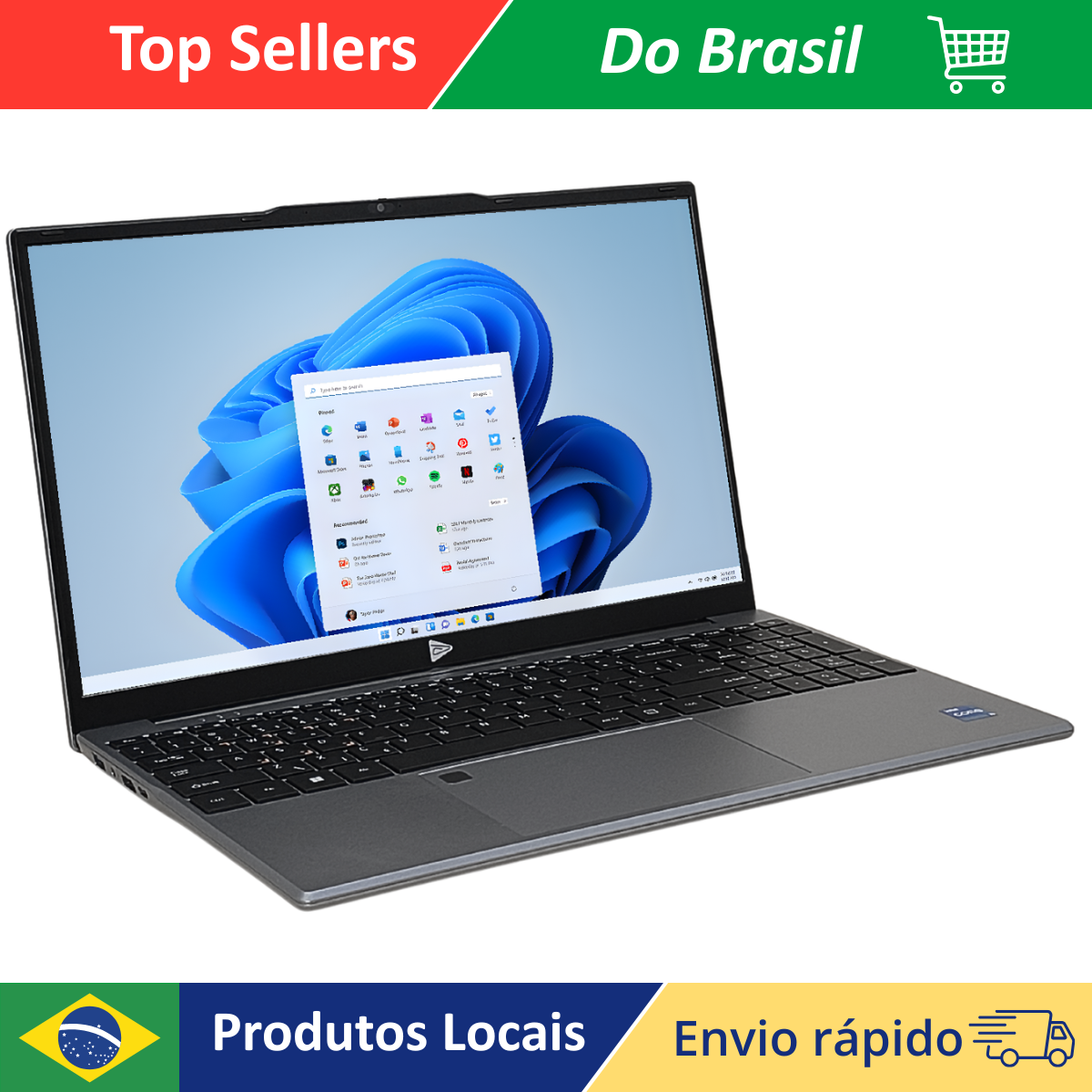 Notebook Intel Core i5 8GB RAM SSD 256GB Tela 15.6 Full HD IPS Com Windows 11 Pro E Impressão Digital Para Estudo E Trabalho