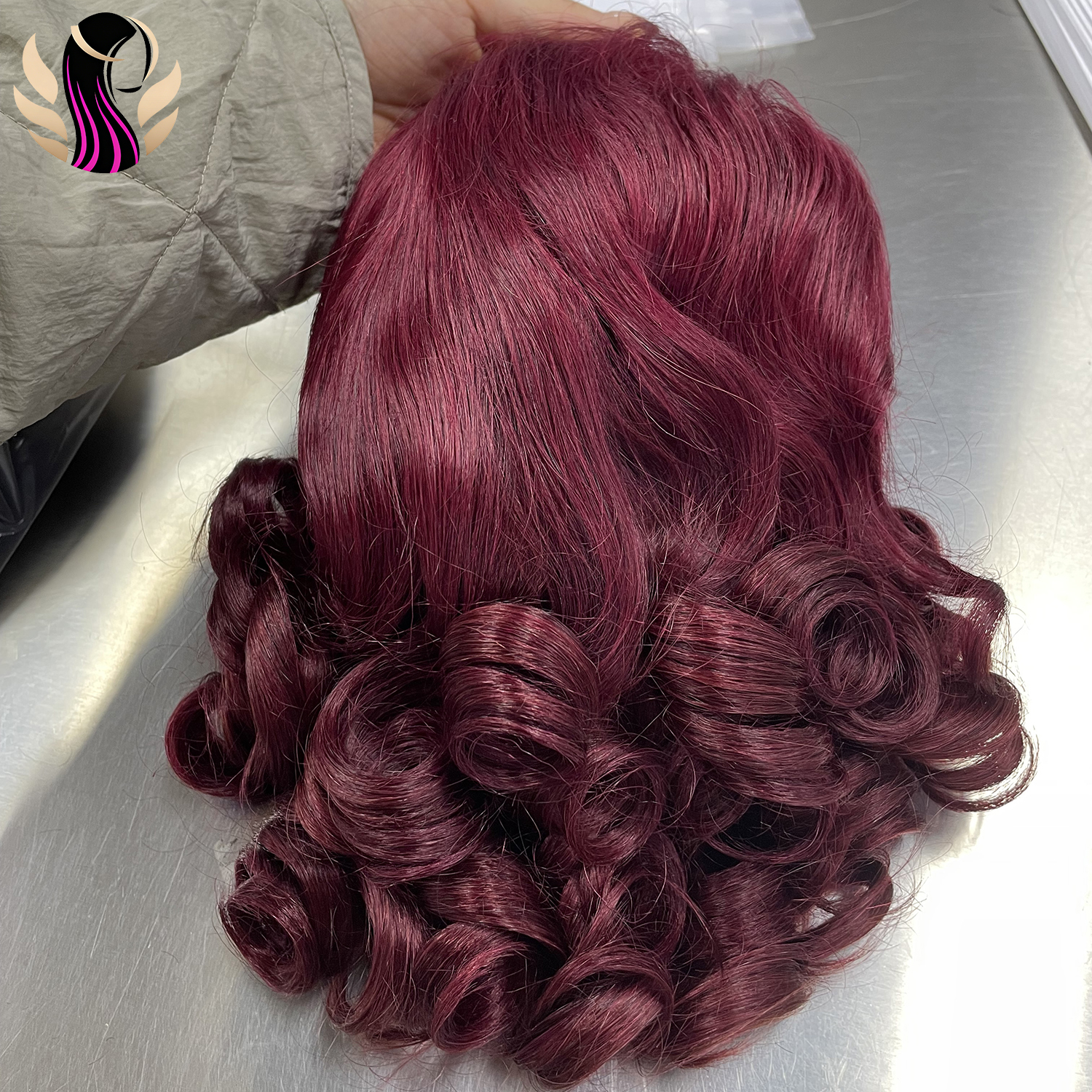 Perruque Bob Bourgogne 12 pouces en cheveux humains, Lace Front 13x4, pré-épilée, couleur 99J Bourgogne, Lace Frontale HD Transparente, Densité 220%, Bob court ondulé, Rouge Vin pour femmes
