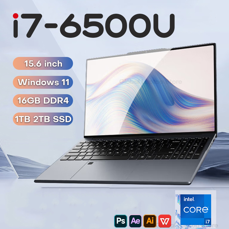 2025 Vingerafdruk Uniock Notebook Windows 11 Pro 15.6 Inch Laptop Intel Core I7 6500u 16Gb Ddr4 1Tb/2Tb Ssd Office Game Laptops