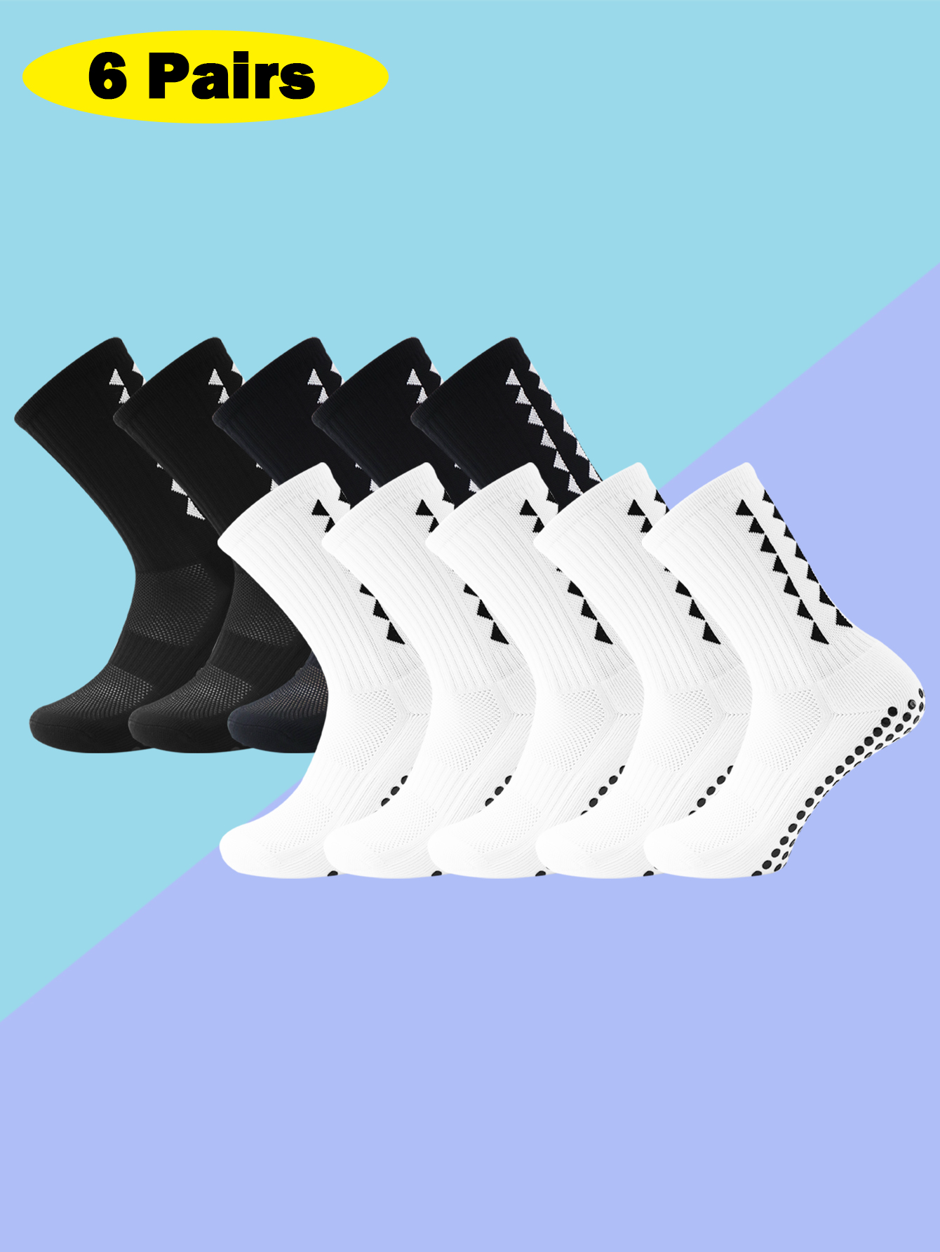 6 paires hommes femmes football grip chaussettes serviette bas sport chaussettes rugby football cyclisme course exercice athlétique chaussettes