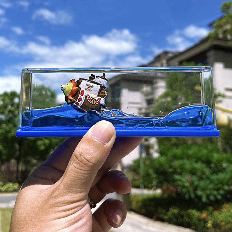 One Piece เรือรูป Luffy Thousand Sunny เรือ Merry เรือ Zoro ประกอบเดสก์ท็อปตกแต่งของขวัญวันเกิดเด็ก