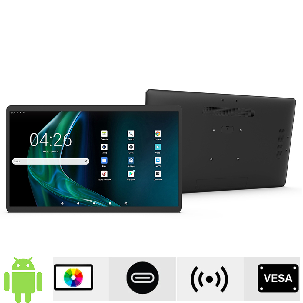 24 Inch Android Touch Screen Interactieve Display Met Volledige Functie Monitor Pc Gamer Functie, In-Cell Screen, wifi, RJ45, Mic