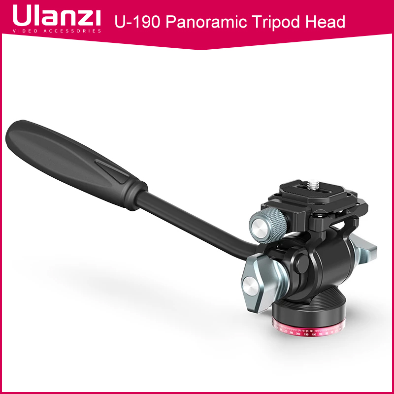 Ulanzi U-190 tête de trépied panoramique tête de vidéo fluide hydraulique pour trépied monopode support de caméra support appareil photo reflex Mobile DSLR