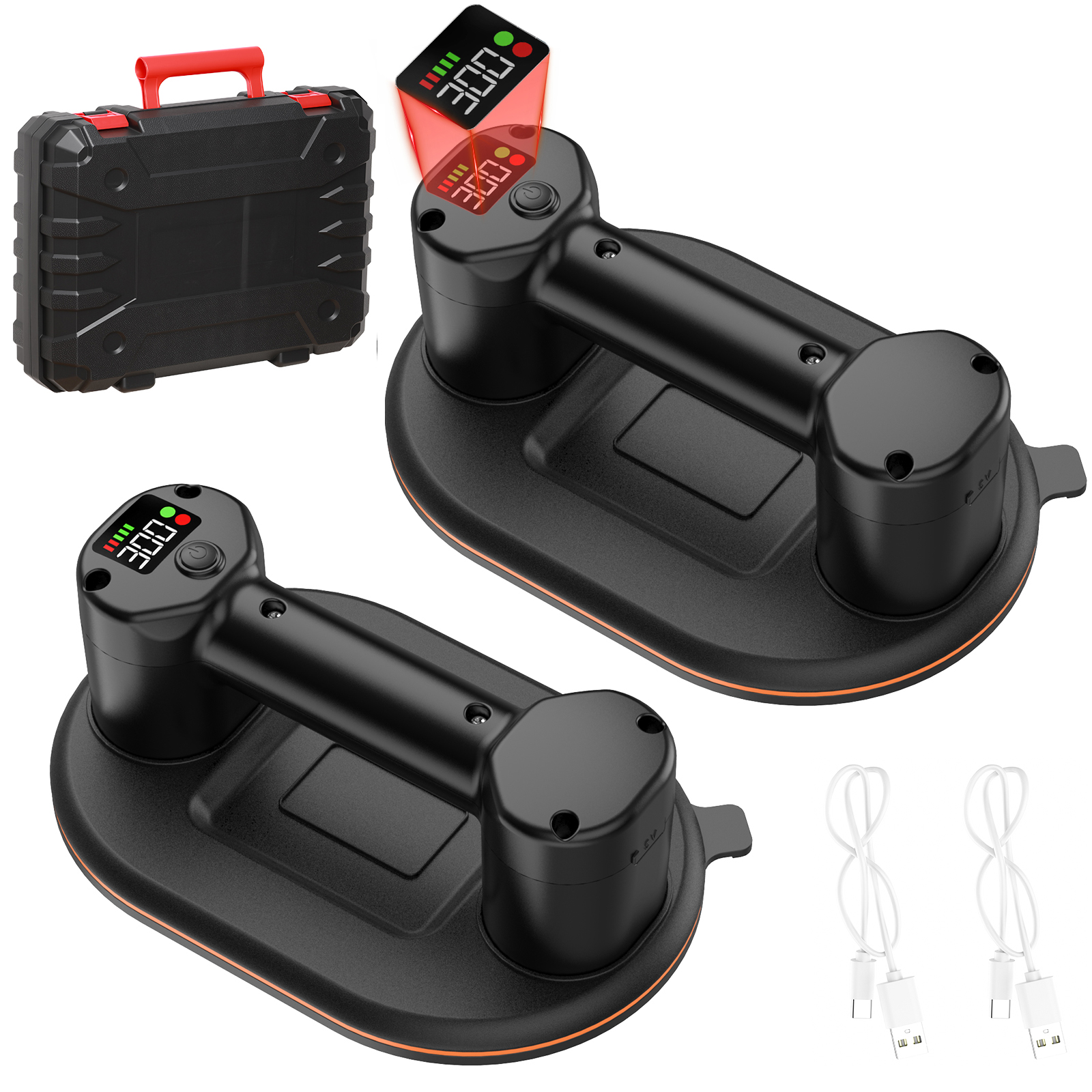 Grue électrique portative, charge de 300KG, ventouse sous vide, double moteur, levage sous vide robuste de qualité industrielle pour verre, bois, pierre
