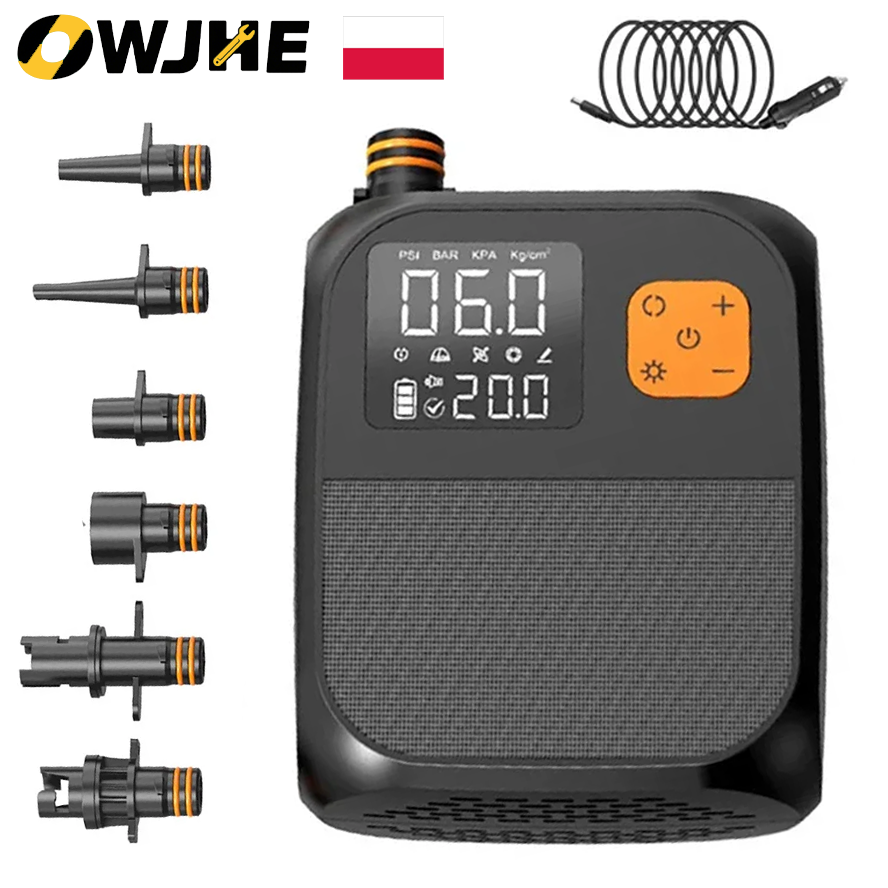 OWJHE 8000 mAh Touchscreening Elektrische Paddelpumpe 25 psi Pumpe Zweistufiger Inflator, Sup für Kajaks, Segel, Sup Elektrische Ausrüstung