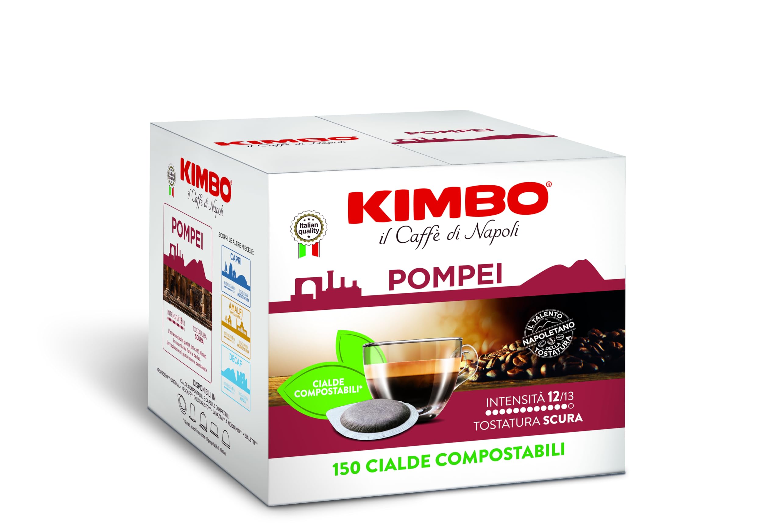 150 Cialde Caffè Kimbo Miscela Pompei