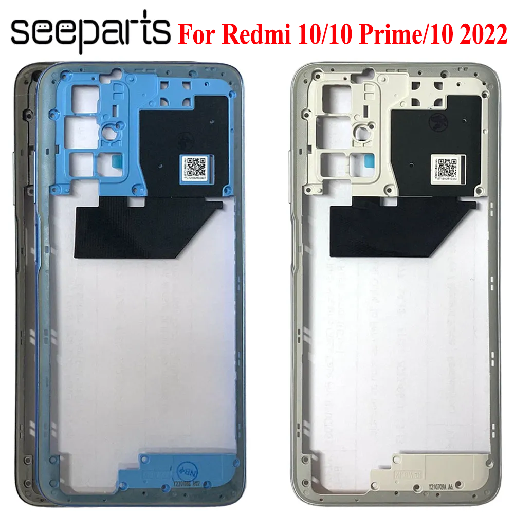 Per Xiaomi Redmi 10 Telaio Centrale Cornice Posteriore Piastra Telaio Alloggiamento 10 Prime Telaio Posteriore Parti di Ricambio Per Redmi 10 2022 Telaio