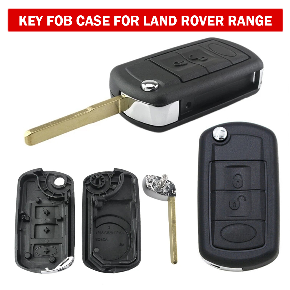เคสเปลือกกุญแจรีโมทแบบพับ3ปุ่ม1ชิ้นสำหรับ LAND ROVER DISCOVERY 3 Range Rover