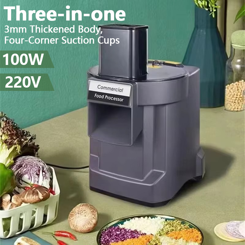 Máquina Comercial de Corte de Vegetais 100W, Cortador Automático de Legumes, Cenoura e Batata, Fatiador e Triturador Rápido
