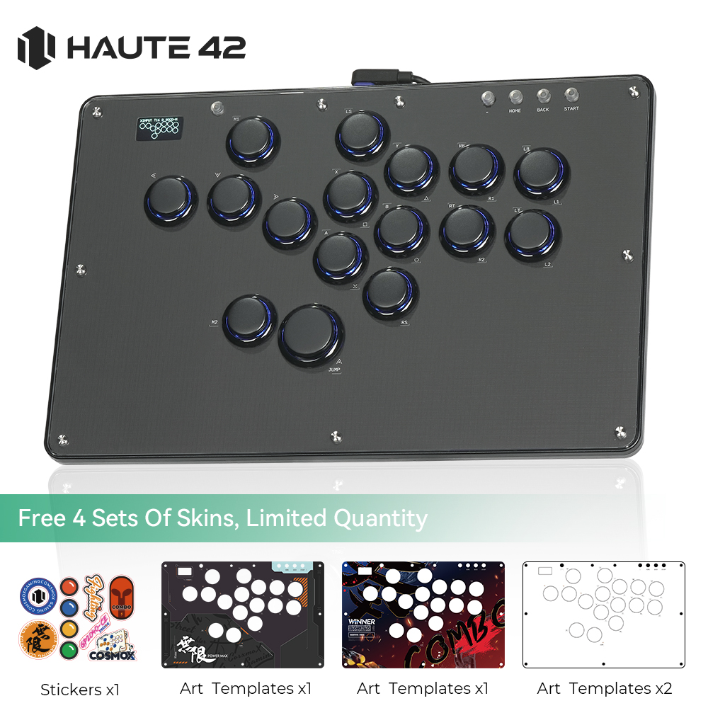 Alta42 FightStick Joystick Arcade Hitbox botón llanta controlador sin palanca para PC/PS4/PS5/Control de interruptor controlador de palo Arcade
