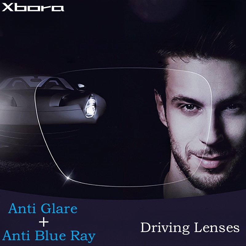 Xbora1.56 1.61 1.67 Lensa Mengemudi Anti Cahaya Biru Anti Silau Cahaya Tunggal HD CR39 Anti Reflektif Anti Gores Aspherical 1 Pai