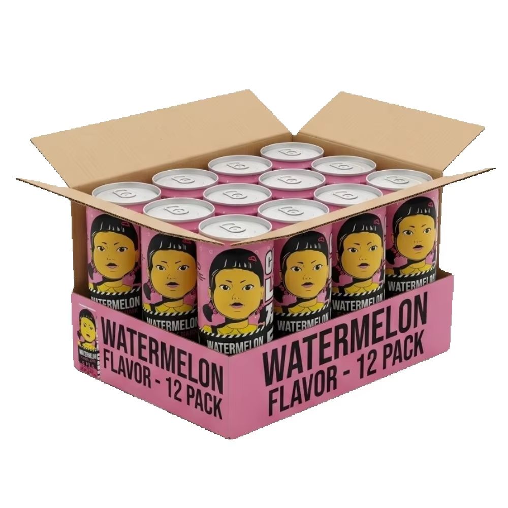 Bebida Energética Edición Limitada Sandía 12x250ml - Watermelon Energy Drink, Lata Coleccionable, Refresco Frutal, Pack Exclusivo, Snack Viral, Regalo Especial