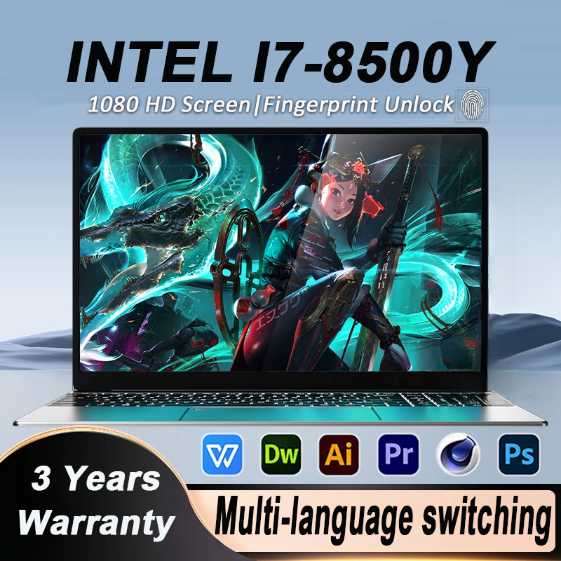 Portátil de 15,6 pulgadas Intel Core i7-8500Y 16GB RAM 1TB SSD PC Windows 11 Pro HD pantalla Oficina entretenimiento portátil