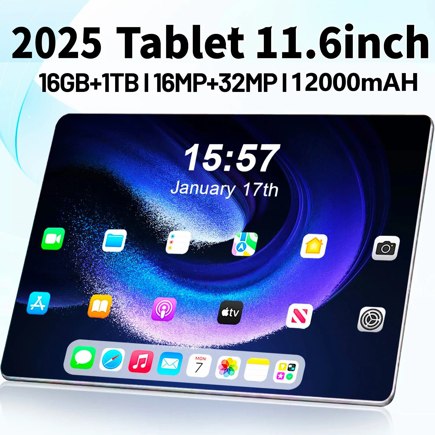 2025 Global Version 16GB RAM 1TB ROM  5G Tablet Android 13.0 12000mAh Smart tablet 11.6 inch tablette 16MP+32MP 10 cores