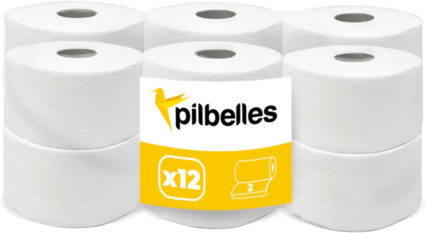 95 m/rotolo di carta igienica industriale |   Pasta laminata a doppio strato Carta igienica industriale