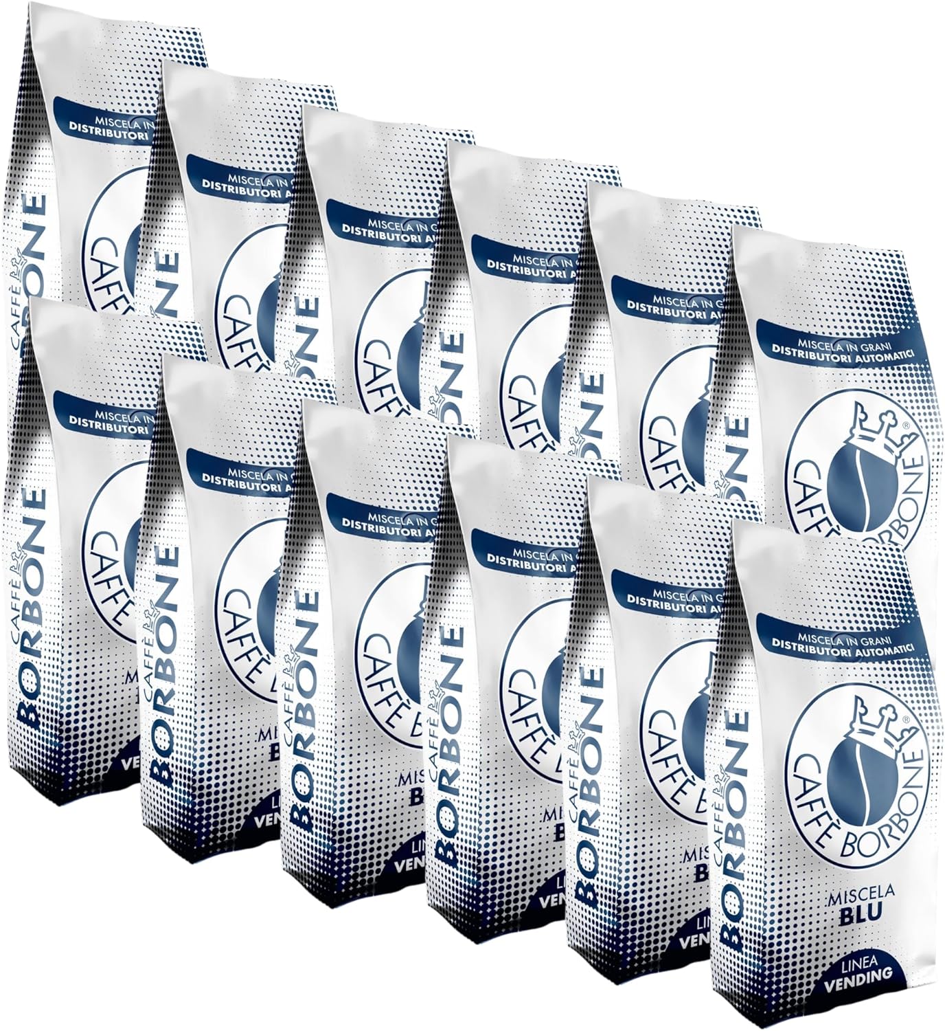 12 Packs 1 kg de Café Bourbon en Mezcla de Granos Azul Envío Original