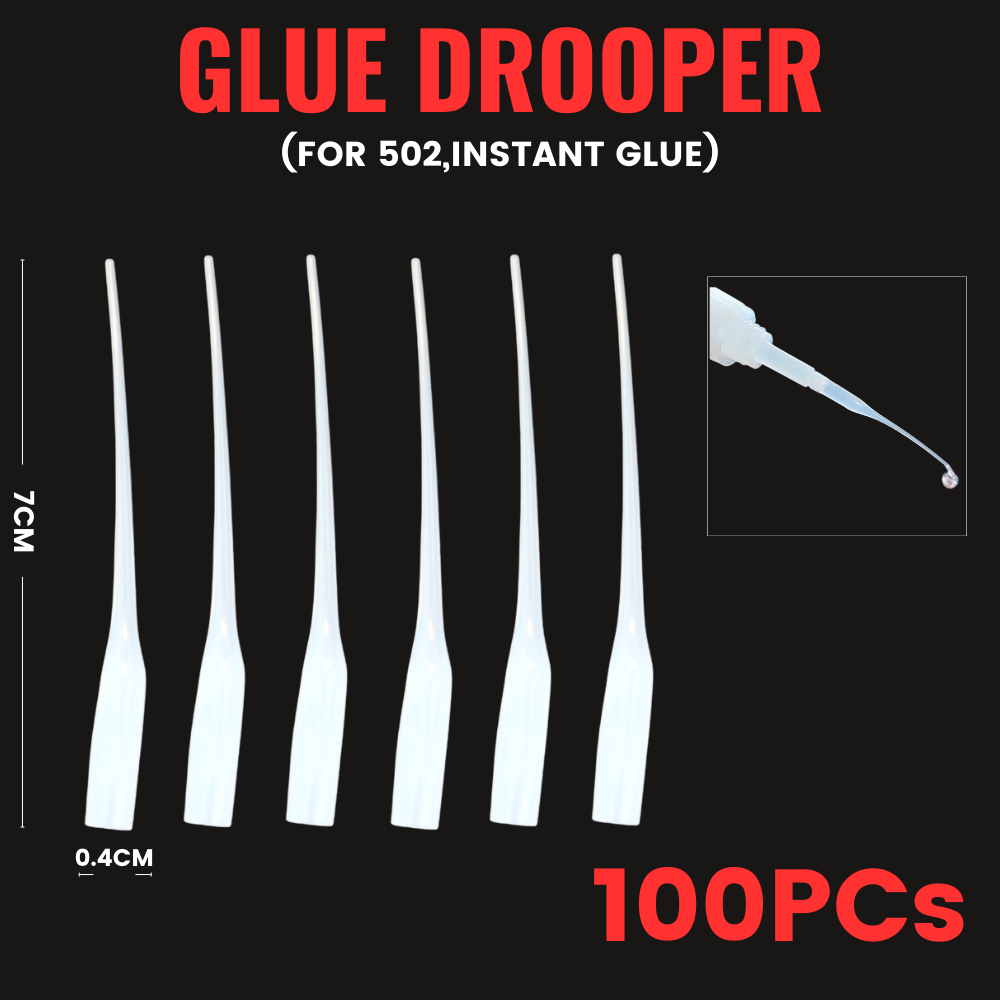 100 pièces 502 outil aiguille Tube instantané Super colle Tube de chute buse adhésif bouchon de bouteille cathéter compte-gouttes