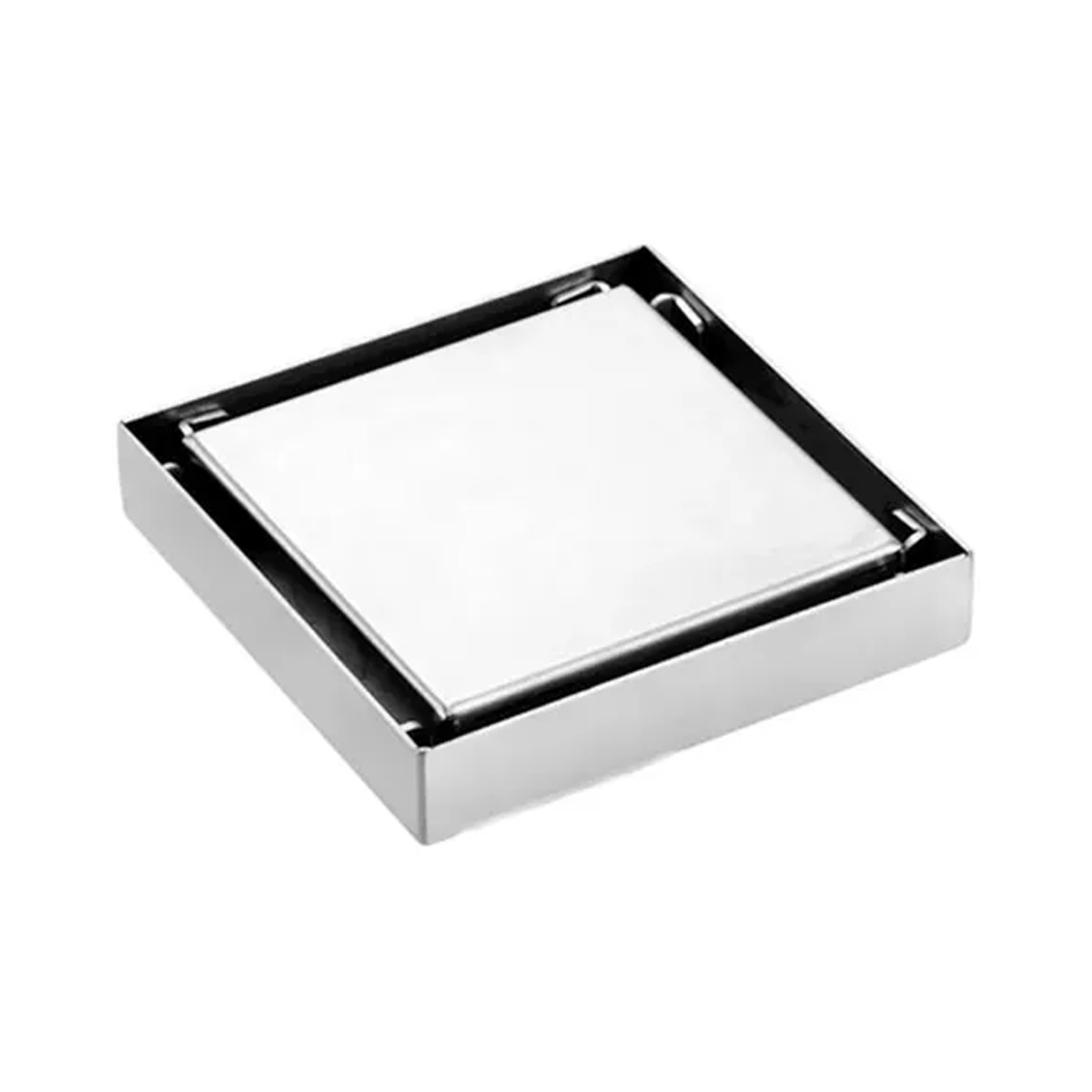 Ralo Invisivel De Banheiro Tampa Oculta Quadrado Cromado 15x15 см Ri15