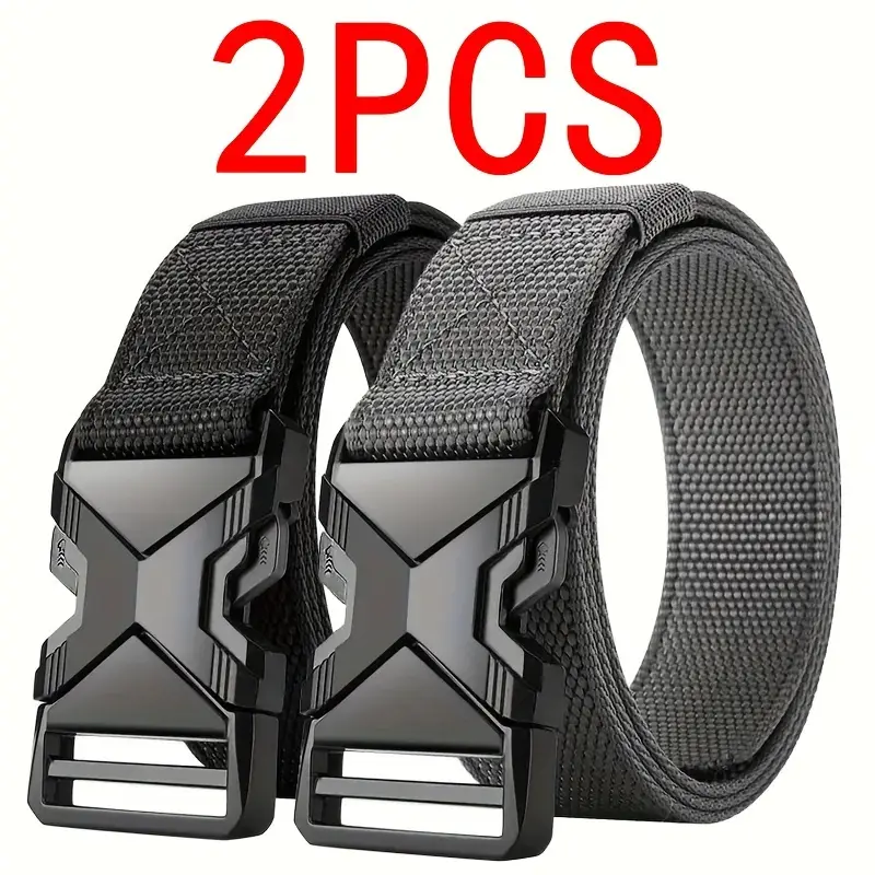 2 stuks herenriem leger buiten jacht tactisch buiten bergbeklimmen multifunctionele tactische nylon canvas geweven broekriemen