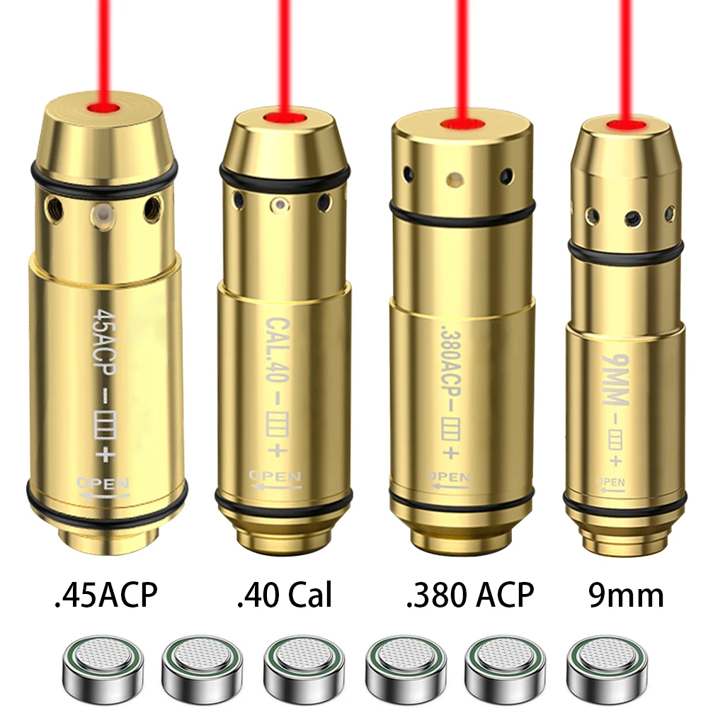 Cartucho Laser Treino a Seco Dry Fire c/ Bateria 9mm  9x19 / 9x18  .380 .38SPL .40 .45 .44 .223 .38Super