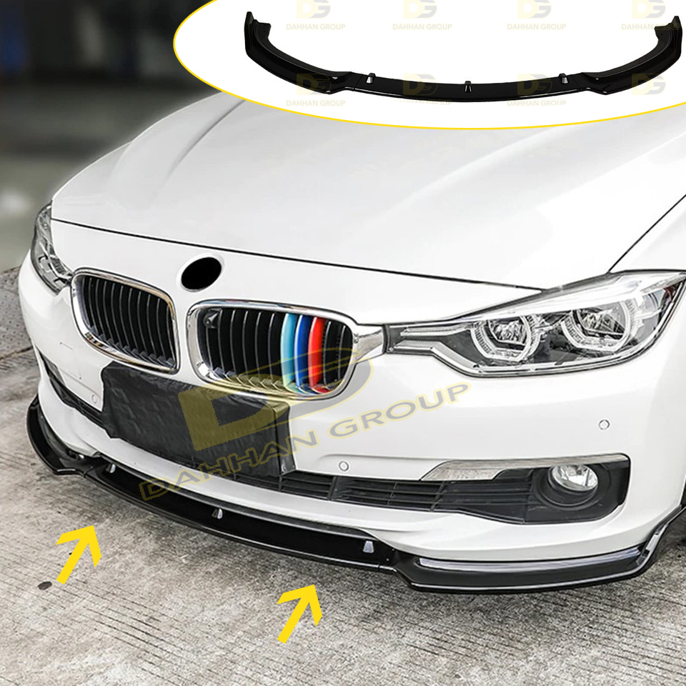 B.mw 3シリーズf30,2012-2018標準バンパー,3ピース,フロントライト,黒い表面,プラスチックm3 mpmスポーツキット