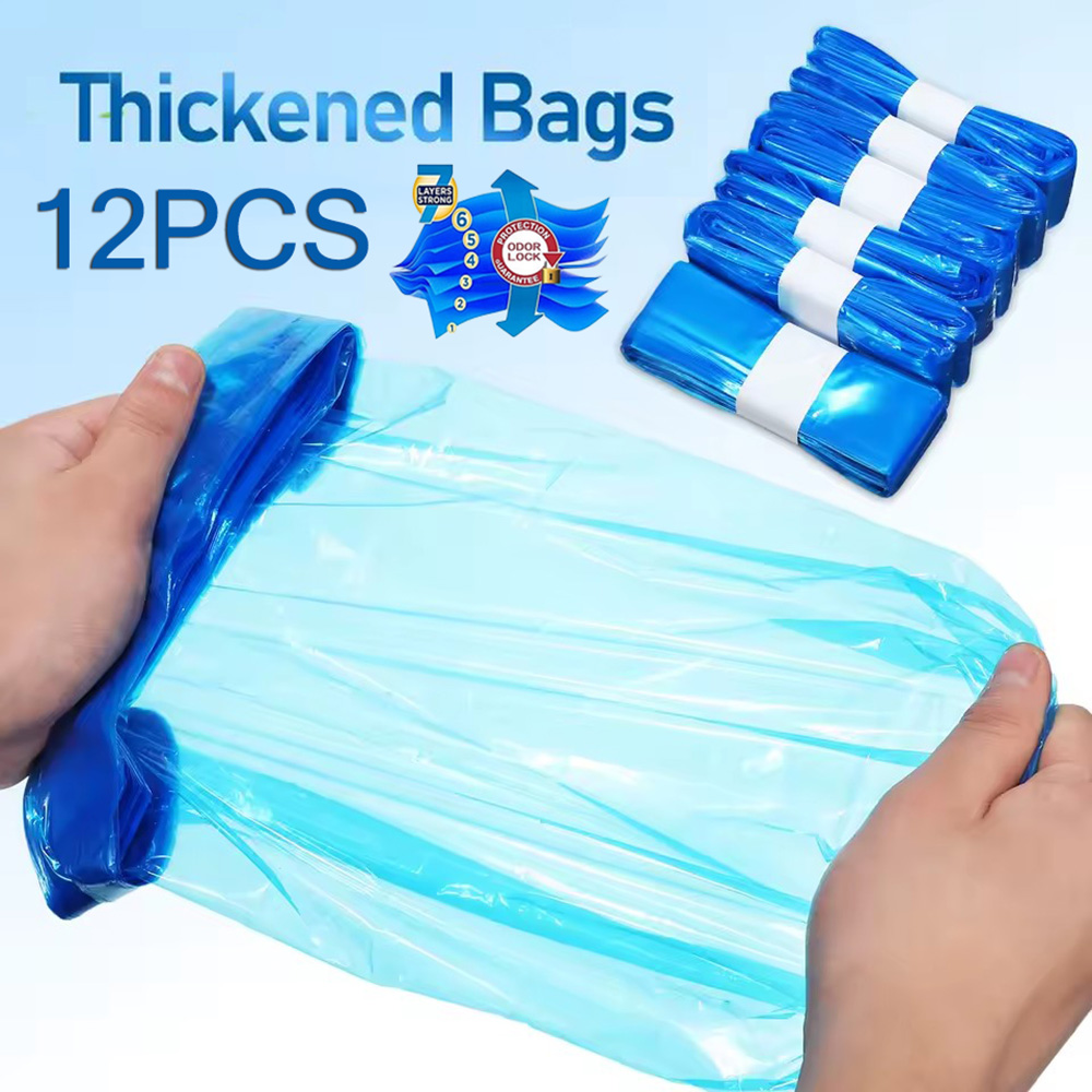 12 Stuks Blauwe Luieremmers Navullingen Zakken Duurzaam Verdikte Baby Luier Vuilniszakken Voor Genie Tommee Tippee Sangenic of Twist & Click